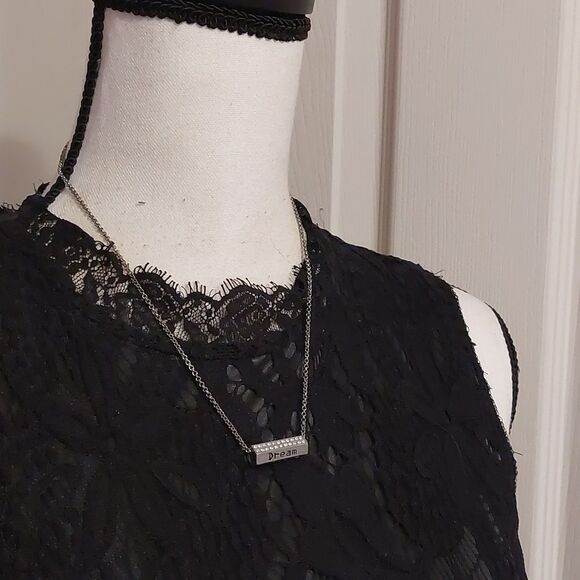 Lia Sophia Inspirational Motivational Rolling Tube Bead Necklace Dream Believe - Picture 6 of 7